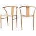 Corrigan Studio® Beck Beige Hand Woven Rope Dining Chair, Set Of 2 Metal | 30.5 H x 21.5 W x 20 D in | Wayfair 7054D7CAE55E4B2AAE5E15BE5FB35957