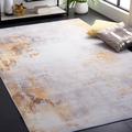 Gray/Yellow 96 x 60 x 0.25 in Indoor Area Rug - 17 Stories 805 M/W S/R Area Rug In Grey/Gold Polyester | 96 H x 60 W x 0.25 D in | Wayfair