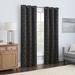 Eclipse Meridian Geometric 100% out Thermaback Grommet Window Curtain Panel Polyester in Black | 108 H in | Wayfair 11250042X108BLK