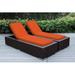 Latitude Run® Billyjo Outdoor Wicker Chaise Lounge - No Assembly Wicker/Rattan in Brown | 33 H x 29 W x 83 D in | Wayfair