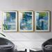 Orren Ellis Spring Winds I Premium Framed Print - Ready To Hang Paper in Blue/Green | 42.5 H x 91.5 W x 2.5 D in | Wayfair