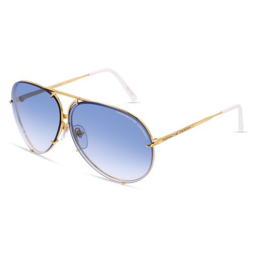 Porsche Design 8478 Herren-Sonnenbrille Vollrand Pilot Metall-Gestell, gold