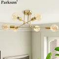 Plafonnier LED doré au design nordique minimaliste design moderne luminaire décoratif de plafond