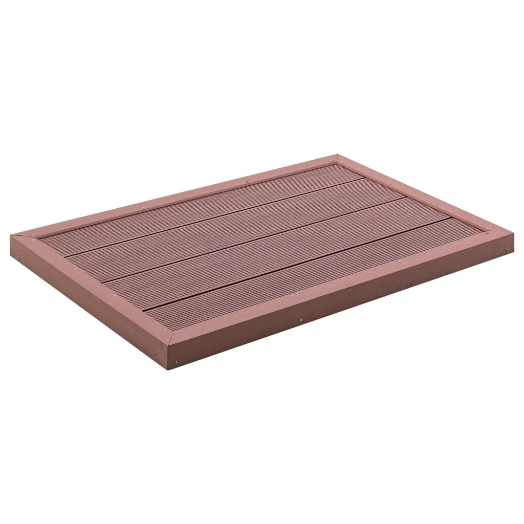 vidaXL WPC Floor Element WPC Board for Solar Shower Pool Ladder Anti Slip Pad - 39.8" x 24.8" x 2.2"