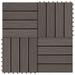 vidaXL Decking Tile Interlocking Flooring Tile 11 pcs Deep Embossed WPC 1 sqm