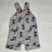Disney One Pieces | Authentic Disney Mickey Mouse Baby 0/3m Overall Bodysuit Gray Blue Red Like New | Color: Blue/Gray | Size: 0-3mb