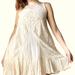 Free People Dresses | Free People | Cream Lace Open Back Short Dress Size S | Color: Cream | Size: S