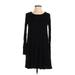 Forever 21 Casual Dress - A-Line: Black Solid Dresses - Women's Size Small