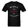 T-shirt homme humoristique et humoristique avec lettres noires pour mari