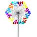 Exhart Giant Multicolor Kinetic Starry Night Metal Wind Spinner Garden Stake, 24 by 85 Inches