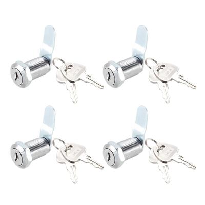 Cam Locks 30mm Cylinder Length Fit on Max 7/8-inch Panel Keyed Different 4Pcs - 30mm Keyed Different