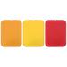 Silicone Dish Drying Mat Set, 3Pcs 12"x9" Drain Pad, Orange Red Yellow - 12 x 9 x 0.24 inch