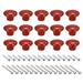 38x28mm Ceramic Drawer Knobs, 15pcs Mushroom Shape Door Handles Red