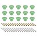 32x24mm Ceramic Drawer Knobs, 15pcs Mushroom Shape Door Handles Green