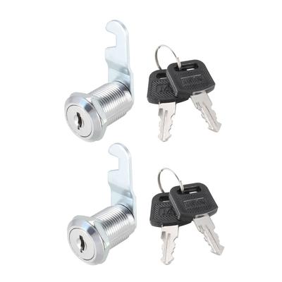 2 Cam Lock 25mm Cylinder Length for Max 5/8-inch Panel Keyed Different - 25mm Keyed Different