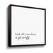 Trinx Kick Off Your Shoes Gallery Wrapped Floater-Framed Canvas in Black/White | 18 H x 18 W x 2 D in | Wayfair 0274F63417BC472C8D2B0B2F0136E1C8