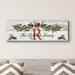 The Holiday Aisle® Christmas Pine Canvas Print w/ Custom Name Printed | Holiday Decoration Wall Art For Kitchen | 9 H x 27 W x 1 D in | Wayfair