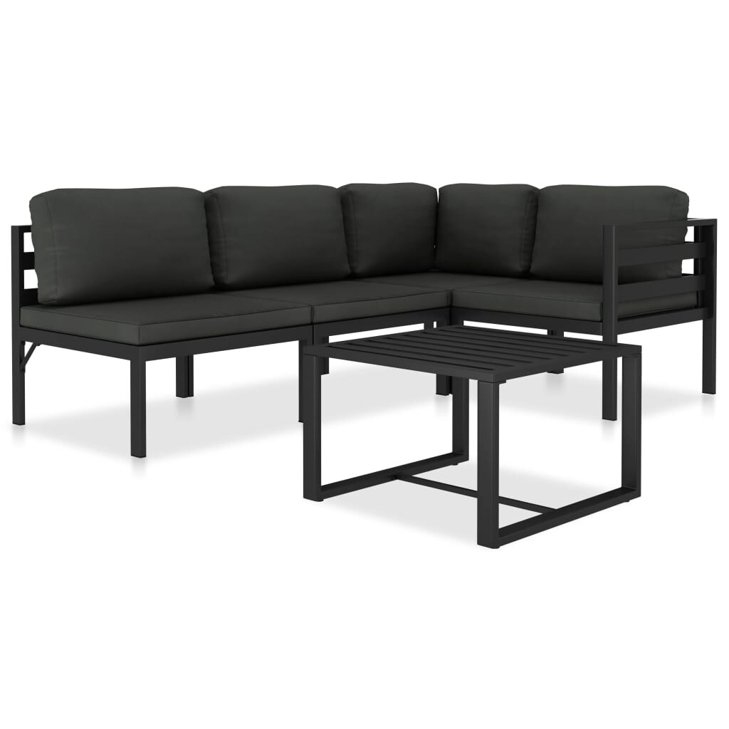 vidaXL 5-tlg. Garten-Lounge-Set mit Kissen Aluminium Anthrazit Image
