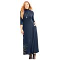 Plus Size Women's AnyWear Maxi Dress by Catherines in Navy (Size 2X)