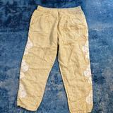 Anthropologie Pants & Jumpsuits | Linen Joggers By Anthropologie | Color: White/Yellow | Size: M