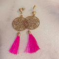 Anthropologie Jewelry | Nwt Shiraleah Chicago Jewelry - Anthropologie - Bali Earrings In Pink | Color: Gold/Pink | Size: Os