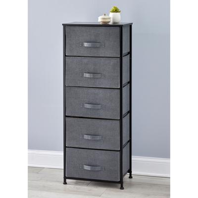 5-Drawer Tall Eve Storage Dresser by BrylaneHome in Gray