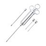 SANTOS BBQ Marinadenspritze Edelstahl inkl. 4 Nadeln