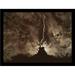 Buy Art For Less 'Light into the Dark' Framed Acrylic Painting Print on Paper in Black/Brown | 18 H x 24 W x 1 D in | Wayfair