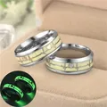 bague homme bague acier inoxydable bague femme bague Bagues ECG lumineuses en acier inoxydable pour