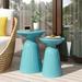 Pelon Outdoor Outdoor Metal Side Tables (Set of 2) by Christopher Knight Home