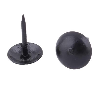 Household Metal Thumb Tack Nail Decor Pushpin Black 9 x 13mm 200pcs