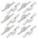 Sliding Door Window Plastic Single Roller Pulleys Rolling Wheels 56mm Long 12pcs - White,Silver Tone