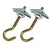 2Pcs M10x140mm Carbong Steel Toggle Anchor Eye Screw Hook Washer Nut Assortment - Silver Tone, Bronze Tone