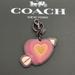 Coach Accessories | Coach Heart And Arrow Retro Purse Bag Keychain Charm Leather Loop Love Pink | Color: Black/Pink | Size: Os