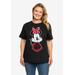 Plus Size Women's Minnie Mouse Sitting T-Shirt Black by Disney in Black (Size 5X (30-32))