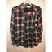 American Eagle Outfitters Tops | American Eagle Boyfriend Fit Long Sleeve Flannel | Color: Green/Red | Size: M