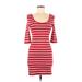 Jack Wills Casual Dress - Mini: Red Stripes Dresses - Women's Size 8