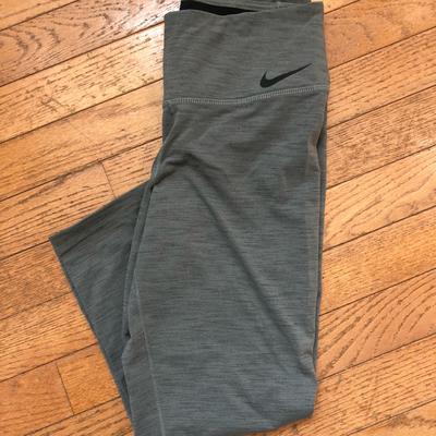 Nike Pants & Jumpsuits | Nike Drifit Capri Leggings, Gray-Green, Size Small | Color: Gray/Green | Size: S