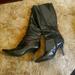 Nine West Shoes | Nine West Black Leather Knee High Stiletto Boots | Color: Black | Size: 10