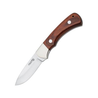 Fox European Hunter Pakkawood Knife 3" satin finish 440C stainless blade Brown pakkawood handle 02FX130