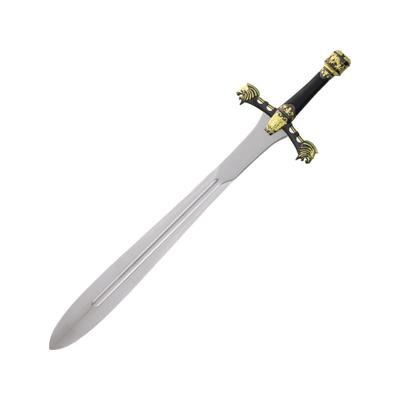 Gladius Persian Ceremonial Sword 31" unsharpened carbon steel blade Black and gold finish metal alloy handle 267