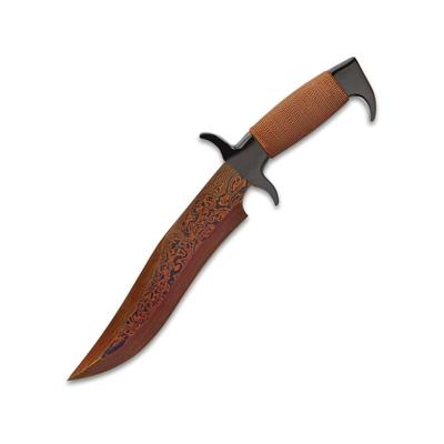 Gil Hibben Highlander HellFyre Bowie Knife 8.75" blade Black stainless handle GH5089