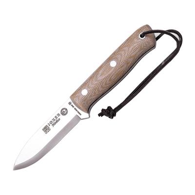 Joker Knives Nordic Fixed Blade Knife 4" satin finish 14C28N Sandvik stainless blade Tan micarta handle CM115