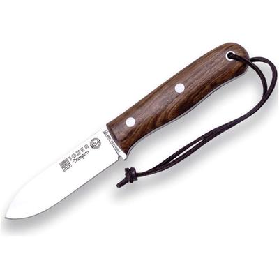 Joker Knives Trampero Survival Bushcraft Knife 4" satin finish 14C28N Sandvik stainless flat grin Walnut handle CN113