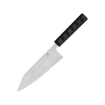 Spyderco Wakiita Bunka Santoku Knife 7.63" satin finish CTS-BD1 stainless blade Black G10 handle K18GP