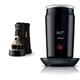 Philips Senseo Select CSA240/60 Kaffeepadmaschine - Kaffeestärkewahl Plus, Memo-Funktion, aus recyceltem Plastik, schwarz & CA6500/60 Senseo Milk Twister Milchaufschäumer, Kunststoff, schwarz