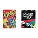 Mattel Games HGB63 - UNO-Kartenspiel mit 112 Karten in hochwertiger Metallbox, Exklusive Sammlerdose, Gesellschaftsspiel, ab 7 Jahren & FPW38 - Phase 10 Kartenspiel, ab 7 Jahren, deutsche Version