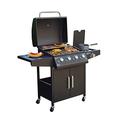 Neo Gas BBQ Grill 4 + 1 Burner Side Stainless Steel Garden Barbecue Outdoor Comes with Cover & Gas Regulator