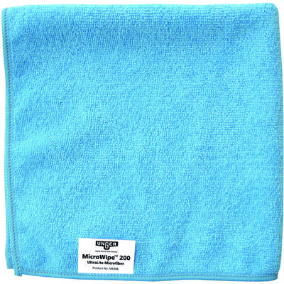 Unger - Mikrofasertuch MicroWipe 200 blau Größe 40x40cm 80% Polyester 20% Polyamid