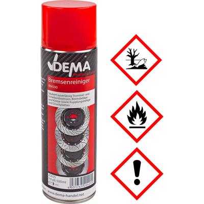 Dema - Bremsenreiniger 500ml Spray Bremsen Autopflege Teilereiniger Werkstattreiniger